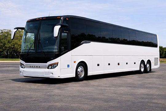 56-passenger charter bus available for charter in Blue Springs, MS